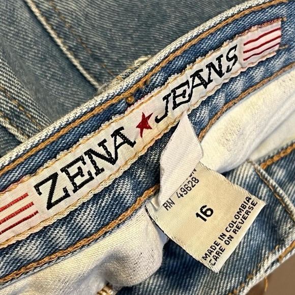 Zena Jeans Y2K Vintage Light Wash 100% Cotton Denim High Rise Shorts Size 16 - Picture 10 of 10